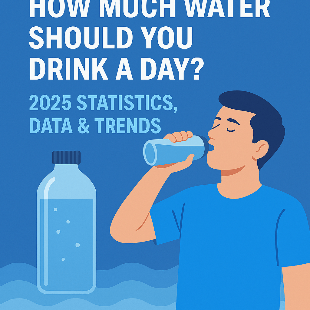 How Much Water Should You Drink a Day? [2025 Statistics, Data & Trends]